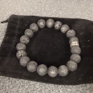 King baby Studio Lava spiritual Bead Sterling Bracelet Mens